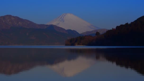 Fuji Крупним Планом Від Озера Аші Hakone Японія 2018 — стокове відео