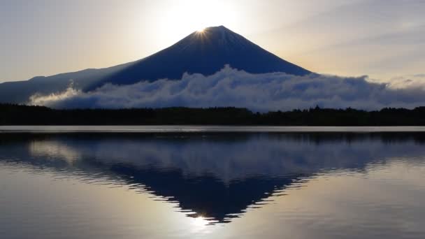 Діамант Fuji Від Озера Танукі Японія 2018 — стокове відео