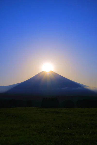 Monte Diamante Fuji Desde Meseta Asagiri Ciudad Fujinomiya Japón — Foto de Stock