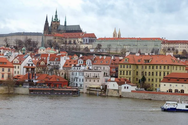 Prager Burg Über Moldau Prag Tschechische Republik — Stockfoto