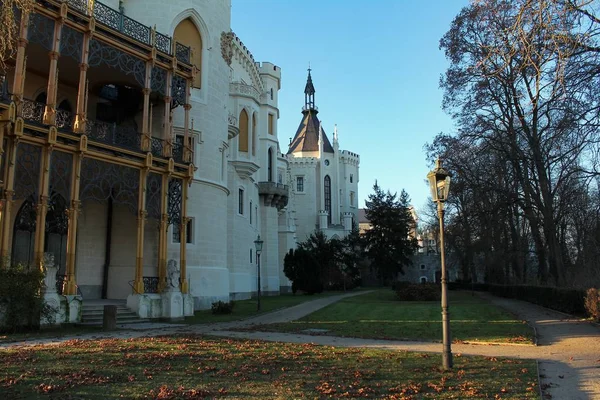 Castillo Hluboka Nad Vltavou Uno Los Castillos Más Bellos República — Foto de Stock