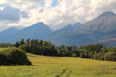 Slovakya yüksek Tatras dağlarının görünümü
