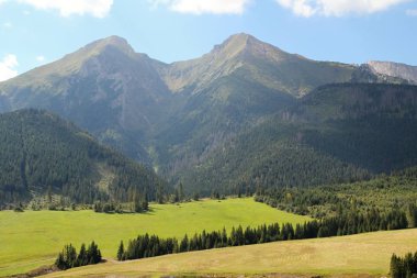 Slovakya yüksek Tatras dağlarının görünümü