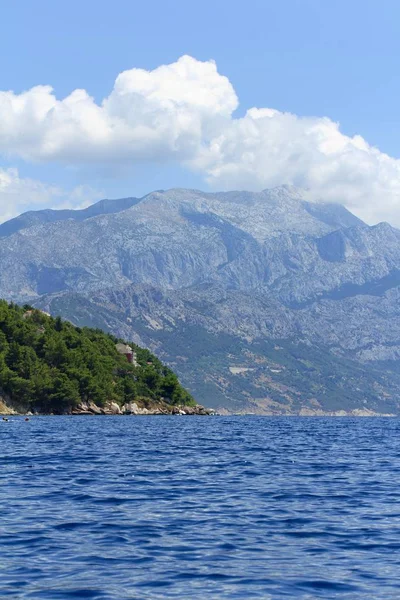Красивый Вид Адриатическое Море Хорватии Южной Далмации Гор Биоково — стоковое фото