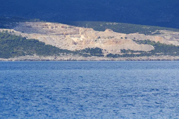 Carrière Sur Île Brac Croatie — Photo
