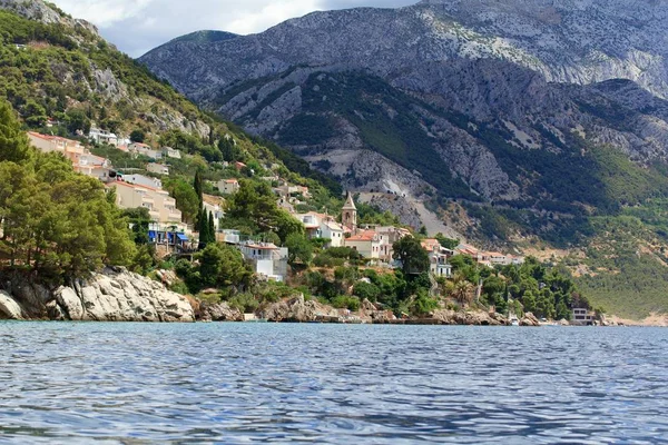 Hermosa Vista Del Mar Adriático Pueblo Pisak Croacia Sur Dalmacia —  Fotos de Stock