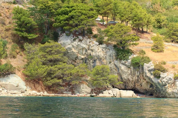 Bella Vista Sul Mare Adriatico Croazia Dalmazia Meridionale — Foto Stock