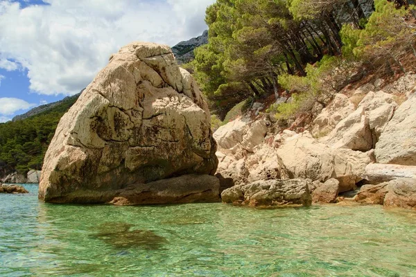 Bella Vista Sul Mare Adriatico Croazia Dalmazia Meridionale — Foto Stock