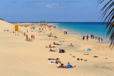 Morro Jable, Fuerteventura / İspanya, 25 Mayıs 2017: Beach Morro Jable, Fuerteventura-Kanarya Adaları