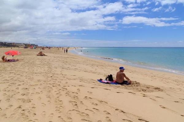 Morro Jable, Fuerteventura / Espanha, 27 de maio de 2017: Praia em Morro Jable, Fuerteventura- Canárias — Fotografia de Stock