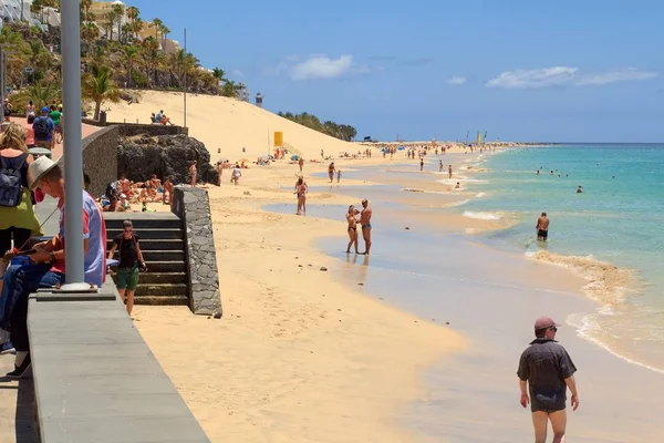 Morro Jable, Fuerteventura / Espanha, 25 de maio de 2017: Praia em Morro Jable, Fuerteventura- Canárias — Fotografia de Stock