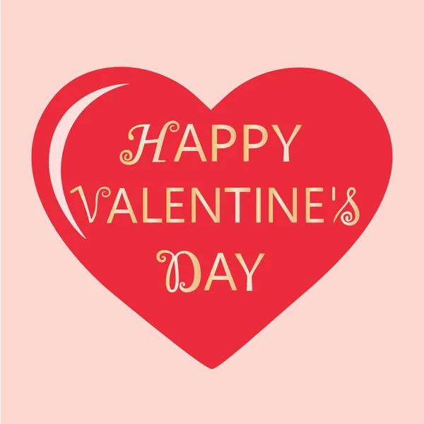 Corazón rojo. Día de San Valentín — Vector de stock