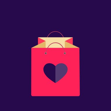 Kalpli pembe alışveriş çantası.