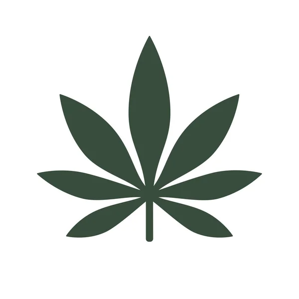 Ícone de folha de maconha Logo Template. Cannabis medicinal. Saúde e terapia médica —  Vetores de Stock