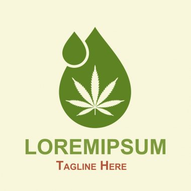 Marihuana yaprağı ile yağ damla çizimi.