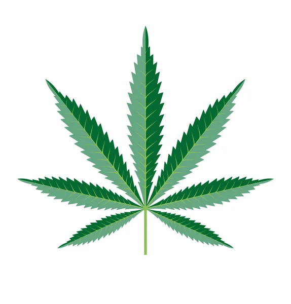 Plantilla de marihuana o hoja de cannabis Icon Vector Logo . — Archivo Imágenes Vectoriales