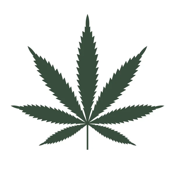 Plantilla de marihuana o hoja de cannabis Icon Vector Logo . — Archivo Imágenes Vectoriales