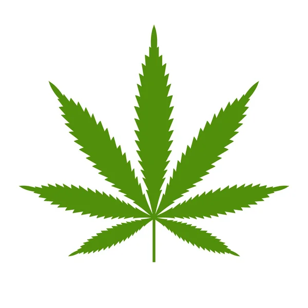 Φύλλο μαριχουάνα ή κάνναβης εικονίδιο προτύπου λογότυπο φορέα. — Διανυσματικό Αρχείο