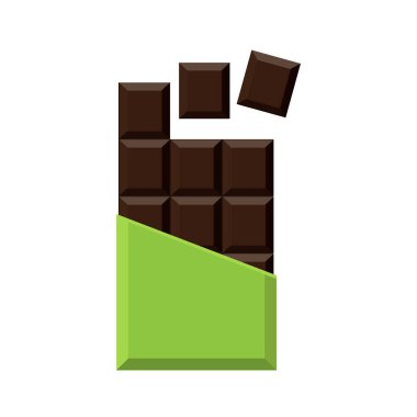 Beyaz arka plan üzerinde izole gerçekçi çikolata.