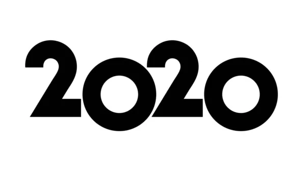 행복 한 새해 2020 년 설계 템플릿. — 스톡 벡터