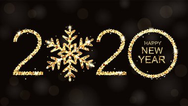 Soyut Güzellik 2020 Yeni Yıl Kutlama Posteri Arkaplanı.