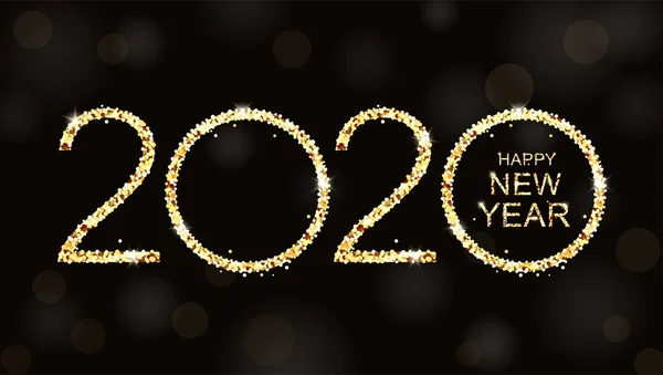 Abstract Schoonheid 2020 Nieuwjaar Feest Poster Achtergrond. — Stockfoto