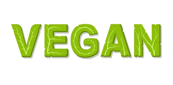 Logo de texto vegano . — Vector de stock