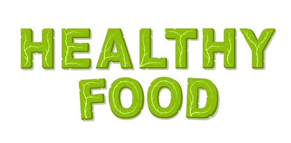 Sağlıklı yiyecekler. Restoran logosu, poster, rozet, etiket veya simge fikri. — Stok Vektör
