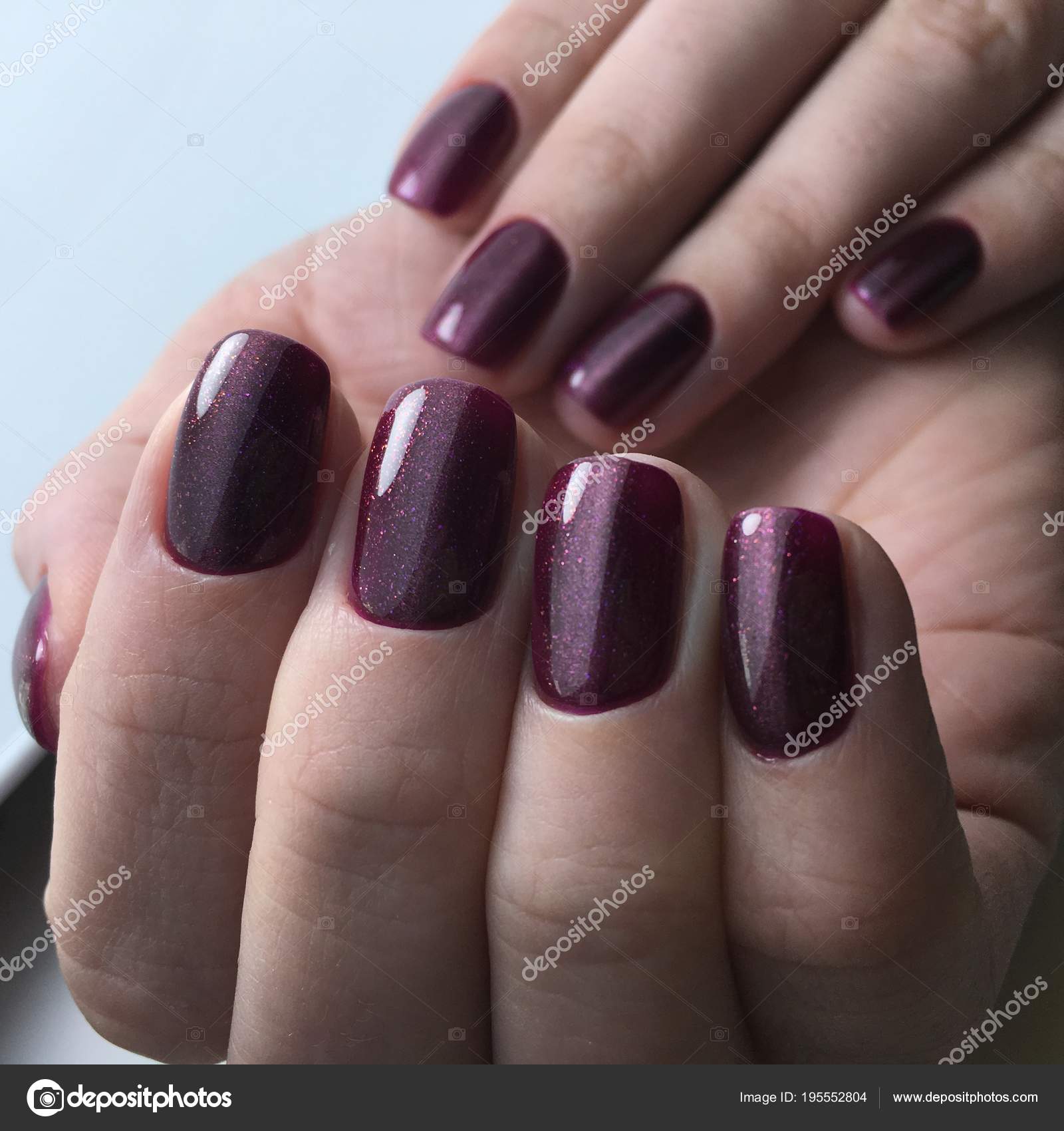 Violet Cat Eye Nails Woman Beauty Salon Stock Photo C Fancyjuss