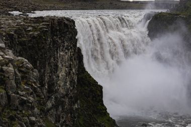 Dettifoss şelale vatnajokull Milli Parkı İzlanda üzerinde