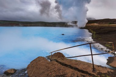 İzlanda'nın Kuzey Myvatn doğa banyoları