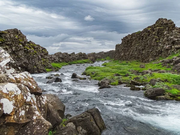 Pingvellir národní park Islandu srpen překrásná — Stock fotografie