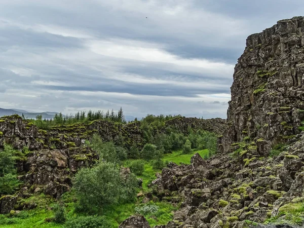 Pingvellir ulusal park İzlanda Ağustos muhteşem bir manzara