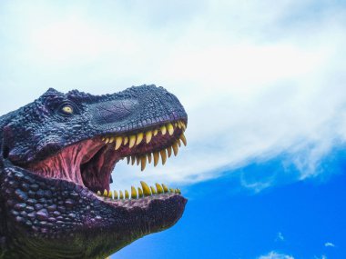 cal orcko Bolivya'nın Kretase parkında dinozor modeli