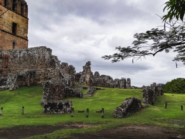 Panama la vieja eski İspanyol şehir korsanlar tarafından yok