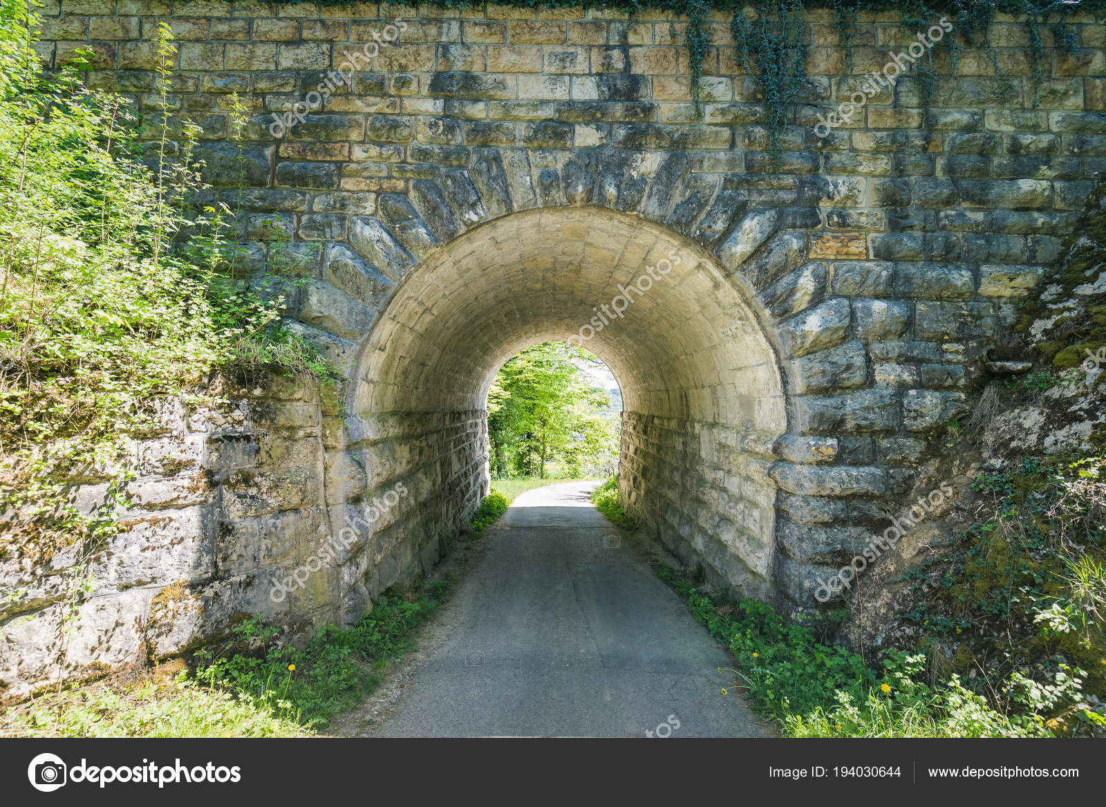 View Through An Old Tunnel Over Which The Train Travels Stock Photo C Mbruska 194030644