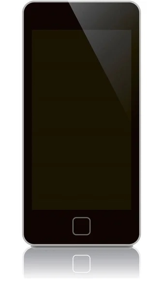 Smart Telefon Tom Skärm Isolerad Vit Bakgrund Ovanifrån — Stockfoto