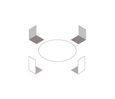 Sandalyeli tablonun 3B vektörü