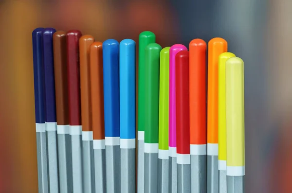 Set Matite Disegno Colori Con Sfondo Colorato — Foto Stock