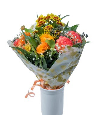 renkli bahar çiçek buketi