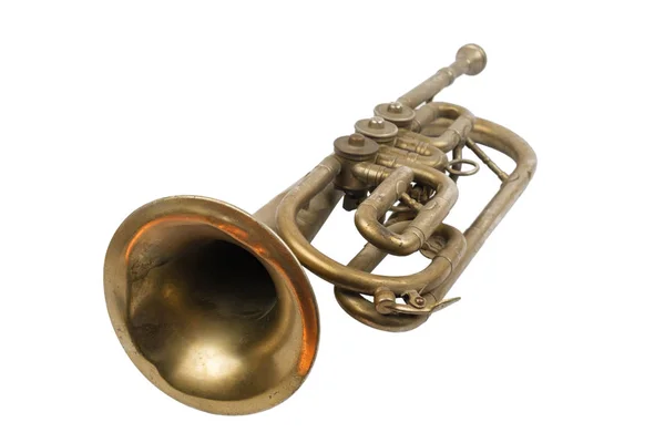 Vieille trompette dorée — Photo
