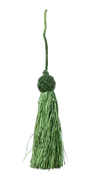 Pequeno tieback verde escuro com corda — Fotografia de Stock