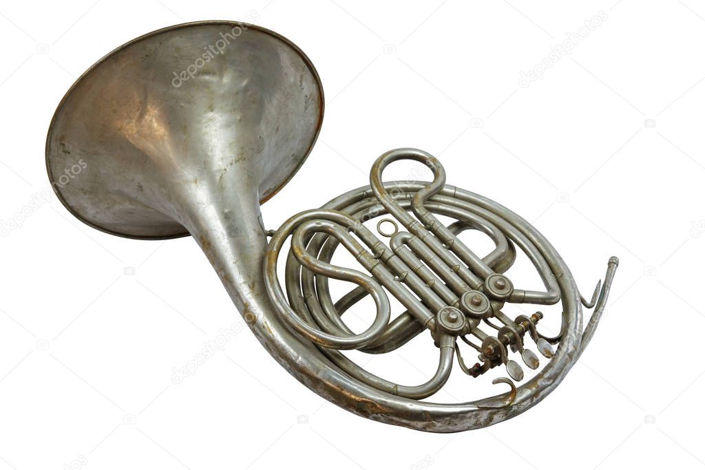 Old vintage French horn 