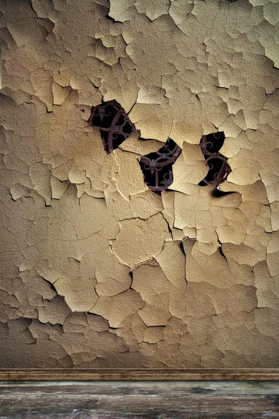 Текстура старой треснувшей стены — стоковое фото