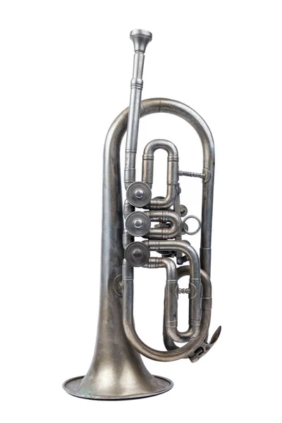 Gamla silver trumpet — Stockfoto
