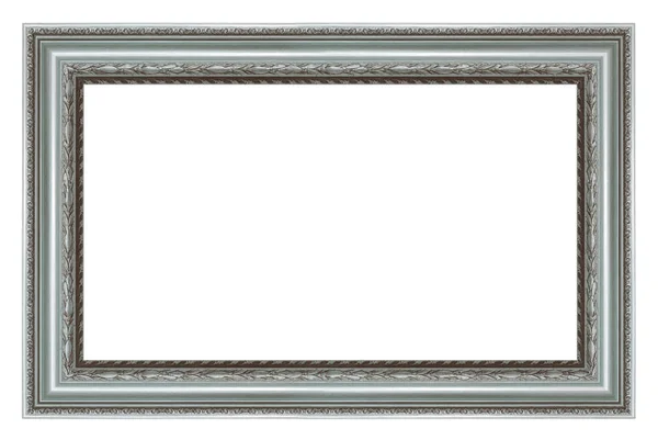 Vintage rectangle silver frame — 스톡 사진