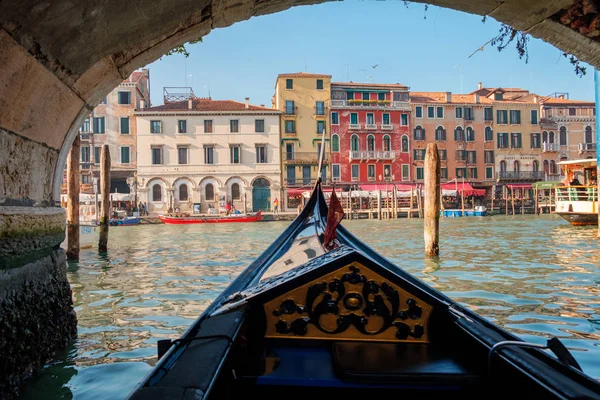 View of a Grand canal from the gondola — Stock Photo, Image