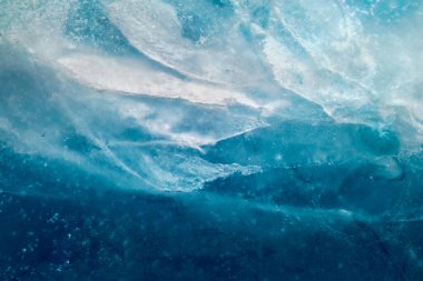 Buz yapısının soyut arkaplanı. mavi şeffaf buz şekli