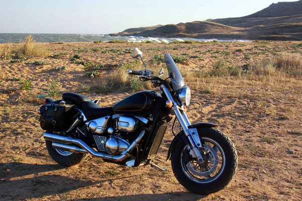 Motocicleta Praia — Fotografia de Stock