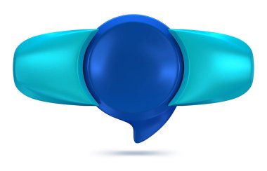 Beyaz arkaplanda izole edilmiş özel grafiksel konuşma pankartı